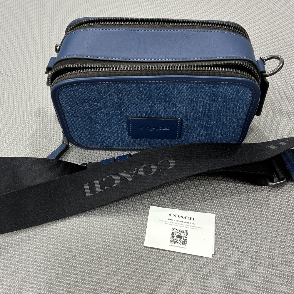 Coach Blue denim crossbody-never used